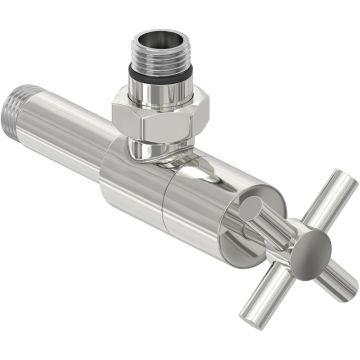 Вентиль Сунержа (Sunerga) угловой (крест) G 1/2 НР х G 1/2 НР (Без покрытия) 00-1408-1212