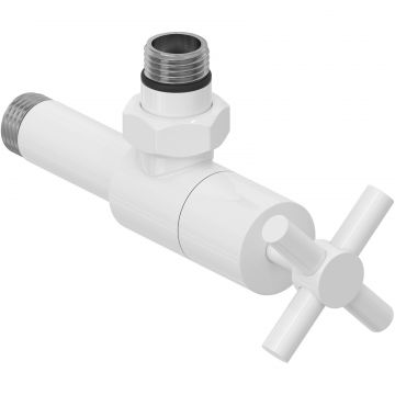 Вентиль Сунержа (Sunerga) угловой (крест) G 1/2 НР х G 1/2 НР (Белый) 12-1408-1212