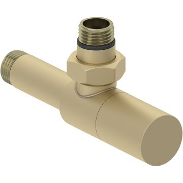 Вентиль Сунержа (Sunerga) угловой (цилиндр) G 1/2 НР х G 1/2 НР (Матовая шампань) 022-1400-1212