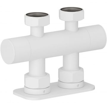 Вентиль Сунержа (Sunerga) 2х3/4 прямой скрытый-скрытый EU50 (Матовый белый) 30-1419-3434