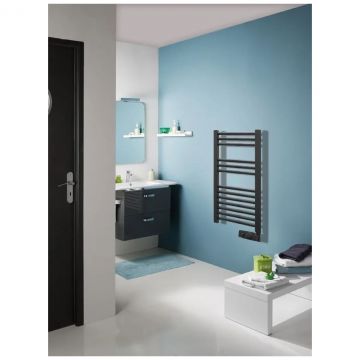 Полотенцесушитель электрический Atlantic (Атлантик) 2012 NA узкий прямой антрацит 300W 400х798 мм (002236)