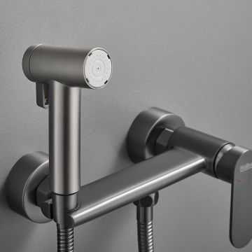 Гигиенический душ со смесителем Haiba (Хаиба) HB5516-3, оружейная сталь