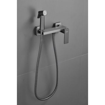 Гигиенический душ со смесителем Haiba (Хаиба) HB5517-3, оружейная сталь