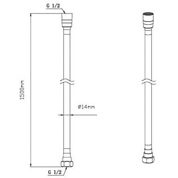 Ручной душ с шлангом Vincea (Винчея) VSHN-42HGM, вороненая сталь