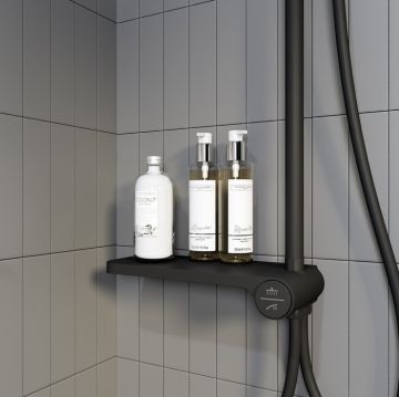 Душевой гарнитур Iddis (Иддис) Ray с верхней лейкой черный матовый RAYMS3Fi76