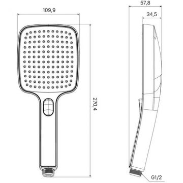 Лейка для душа Iddis (Иддис) Esper квадратная белая матовая ESP3FWSi18