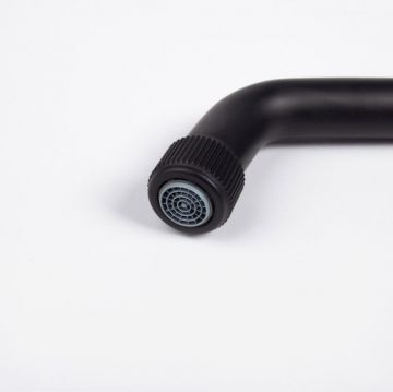 Излив для смесителя Iddis (Иддис) умывальник L-образный нерж. сталь 175 мм поворотный черный 995L18B1SM