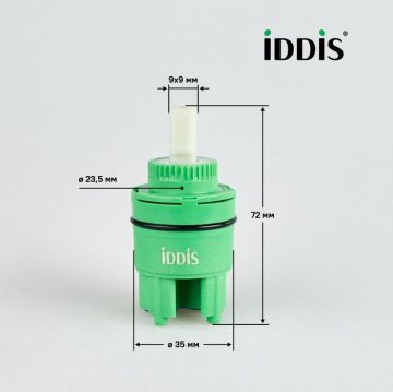 Картридж керамический для смесителя Iddis 35 мм с ножками с верхним уплотнителем 999C35H1SM