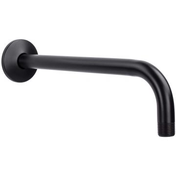 Держатель верхнего душа Berges (Бергес) Ventas R BLACK настенный, 40 см, черный матовый