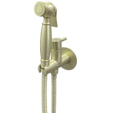Гигиенический душ со смесителем Webert (Веберт) Elio EL870302794, матовое золото