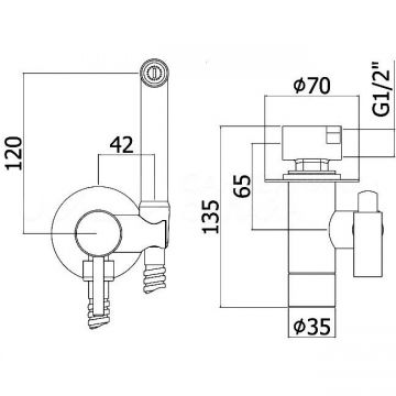 Гигиенический душ со смесителем Webert (Веберт) Sax Evolution SE870303740, белый