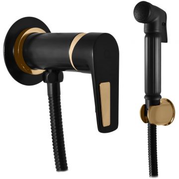 Гигиенический душ со смесителем Rav Slezak (Рав Слезак) COLORADO CO347/1CMATZ, черный/золото
