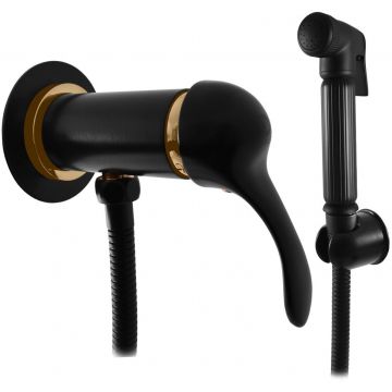 Гигиенический душ со смесителем Rav Slezak (Рав Слезак) LABE L047/1CMATZ, черный/золото
