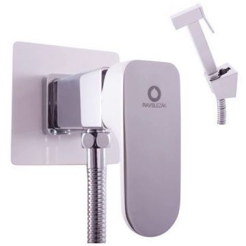 Гигиенический душ со смесителем Rav Slezak (Рав Слезак) YUKON YU147/1CB, хром/белый