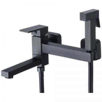 Гигиенический душ со смесителем и изливом D-Lin (Д-Лин) D181201-A, черный