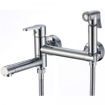 Гигиенический душ со смесителем и изливом D-Lin (Д-Лин) D181202, хром