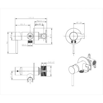 Гигиенический душ со смесителем Bronze de Luxe (Бронз Де Люкс) SCANDI 701/1BR, бронза