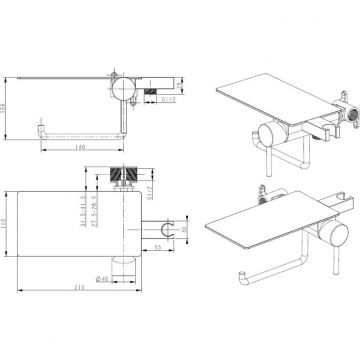 Гигиенический душ со смесителем Bronze de Luxe (Бронз Де Люкс) SCANDI 708BR, бронза