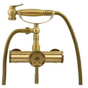 Гигиенический душ со смесителем Bronze de Luxe (Бронз Де Люкс) WINDSOR 10135, бронза