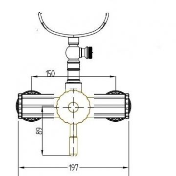 Гигиенический душ со смесителем Bronze de Luxe (Бронз Де Люкс) WINDSOR 10135, бронза