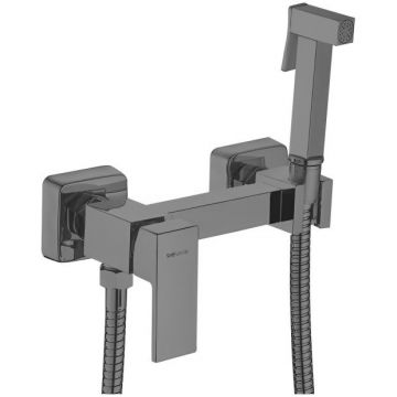 Гигиенический душ со смесителем Shevanik (Шеваник) S137T, оружейная сталь