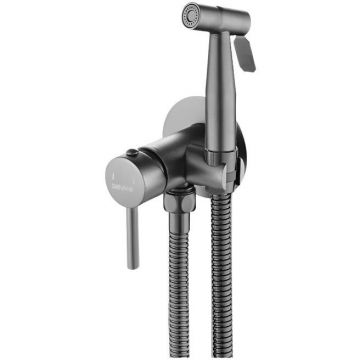 Гигиенический душ со смесителем Shevanik (Шеваник) S147T, оружейная сталь