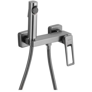 Гигиенический душ со смесителем Shevanik (Шеваник) S6805T-1, оружейная сталь