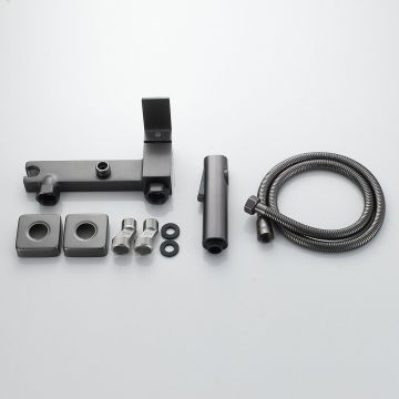 Гигиенический душ со смесителем Shevanik (Шеваник) S9605T-1, оружейная сталь