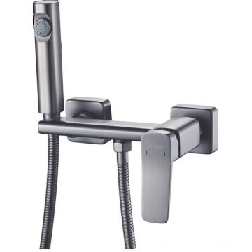 Гигиенический душ со смесителем Shevanik (Шеваник) S9905T-1, оружейная сталь
