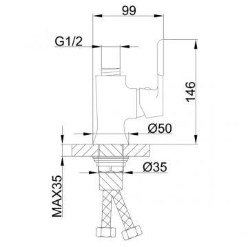 Отдельный корпус для кухонного смесителя Frap (Фрап) F4034 белый,хром