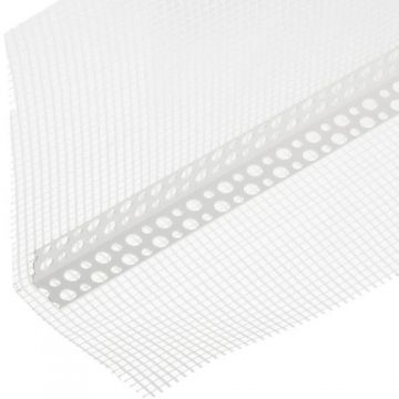 Профиль углозащитный с сеткой из стекловолокна 100х150 мм 3 м пластиковый