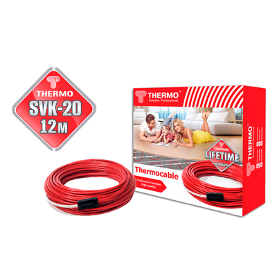 Греющий кабель двухжильный Thermo SVK-20 1,0-1,5 м2 250 Вт
