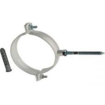 Крепление к стене Rommer (Роммер) D100 белое RAL металлическое (хомут) (RCA-6010-000003)