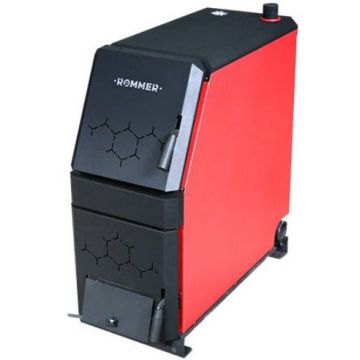 Котел твердотопливный Rommer (Роммер) 31 кВт с возможностью установки ТЭНа, терморегулятора/турбокомплекта, пеллетной горелки (RSB-1110-000031)