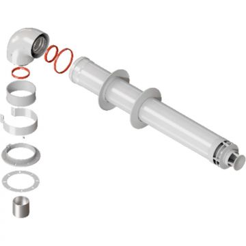 Комплект дымохода Rommer (Роммер) Стандарт универсальный 60/100 - 900 мм (кроме Immergas и Navien Deluxe 75/100 стар.) (RCA-6010-250900)