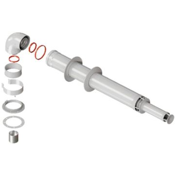 Комплект дымохода Rommer (Роммер) Антилед универсальный 60/100 - 1000 мм (кроме Immergas и Navien Deluxe 75/100) (RCA-6010-251000)