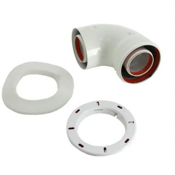 Коаксиальный отвод Baxi (Бакси) 90° для котлов ECO Classic 60/100 мм (MT71410141)