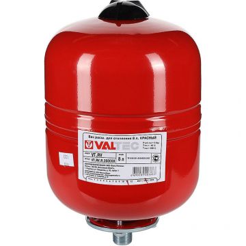 Расширительный бак Valtec (Вальтек) для отопления 8 л Красный (VT.RV.R.060008)