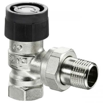 Вентиль для термостата Oventrop (Овентроп) А Серия (под термоголовку М30 х 1,5) угловой Kvs 3,5 ВР-НР DN 20, 3/4 дюйма, PN10 (1181006)