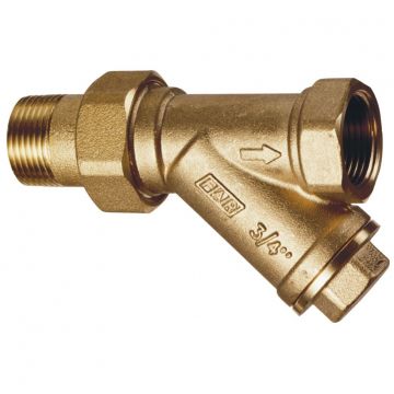 Фильтр косой Far (Фар) FA сетчатый (грязевик) с сеткой 300 мкм из нержавеющей стали, американка-ВР-НР 1/2 дюйма (FA 2392 12300)