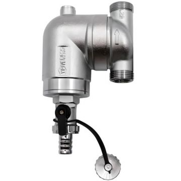 Фильтр поворотный с манометром никель 1/2 Vieir (Виеир) (VP162)