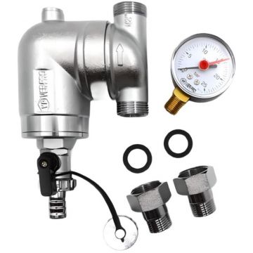 Фильтр поворотный с манометром никель 1/2 Vieir (Виеир) (VP162)