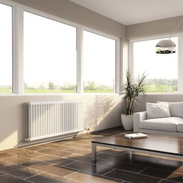 Радиатор секционный Arbonia (Арбония) 2057/30 боковое подключение (без накладок) № 12 3/4″ RAL 9016 Белый