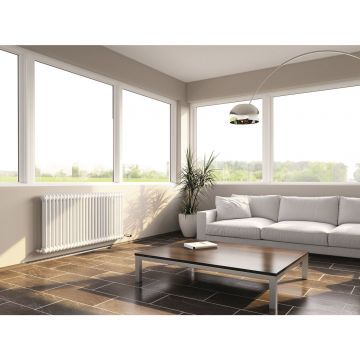 Радиатор секционный Arbonia 3057V/16 нижнее подключение (с вентилем) RAL 9016 Белый