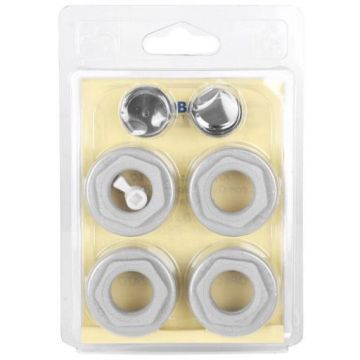 Присоединительный набор для радиатора 011046 08 Global (Глобал) KIT 1/2 (серый)