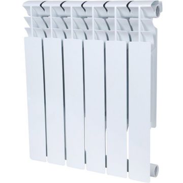 Радиатор биметаллический ROMMER (РОММЕР) Plus BM 500 6 секций боковое подключение RAL9016