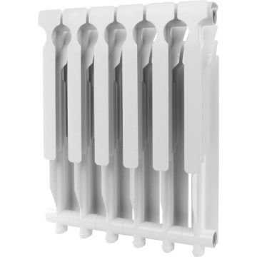 Радиатор алюминиевый ROMMER (РОММЕР) Plus 500 8 секций боковое подключение RAL9016