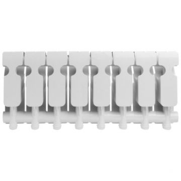 Радиатор алюминиевый ROMMER (РОММЕР) Plus 200 6 секций боковое подключение RAL9016