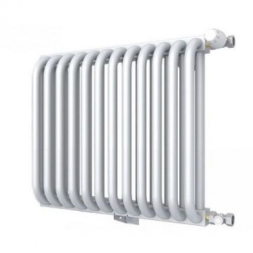 Радиатор стальной 2 трубчатый ROMMER (РОММЕР) RST 2050/12 боковое подключение RAL9016 в комплекте 4 кронштейна (RST-205012-010)