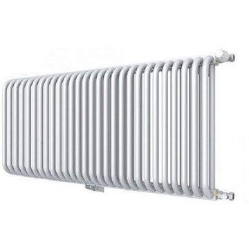 Радиатор стальной 2 трубчатый ROMMER (РОММЕР) RST 2050/28 боковое подключение RAL9016 в комплекте 4 кронштейна (RST-205028-010)